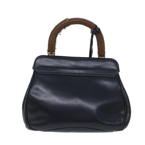 GUCCI Ready Lock Hand Bag Leather Navy 000 406 000 406 - Picture 3 of 16